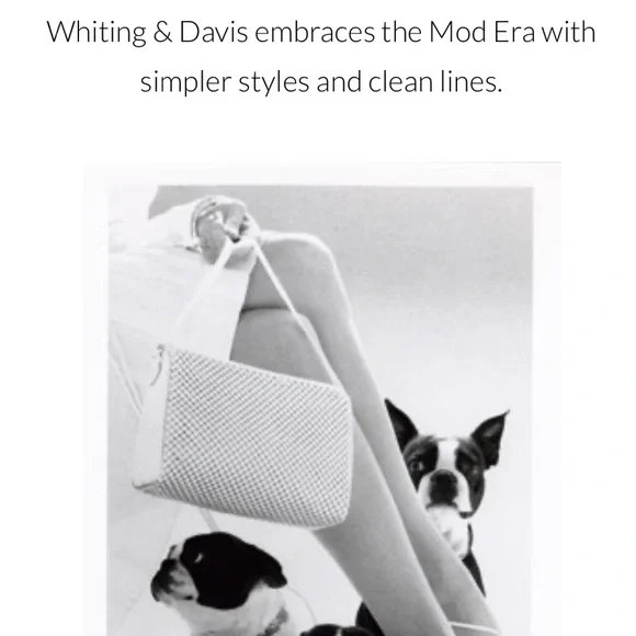 Whiting And Davis Mesh Chainmail Clutch Crossbody Taupe Tan - Picture 5 of 14